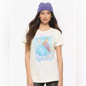 DISNEY FROZEN 2 Anna & Elsa Frame Short Sleeve TEE! Cotton Sisters Princess NWT